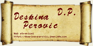 Despina Perović vizit kartica